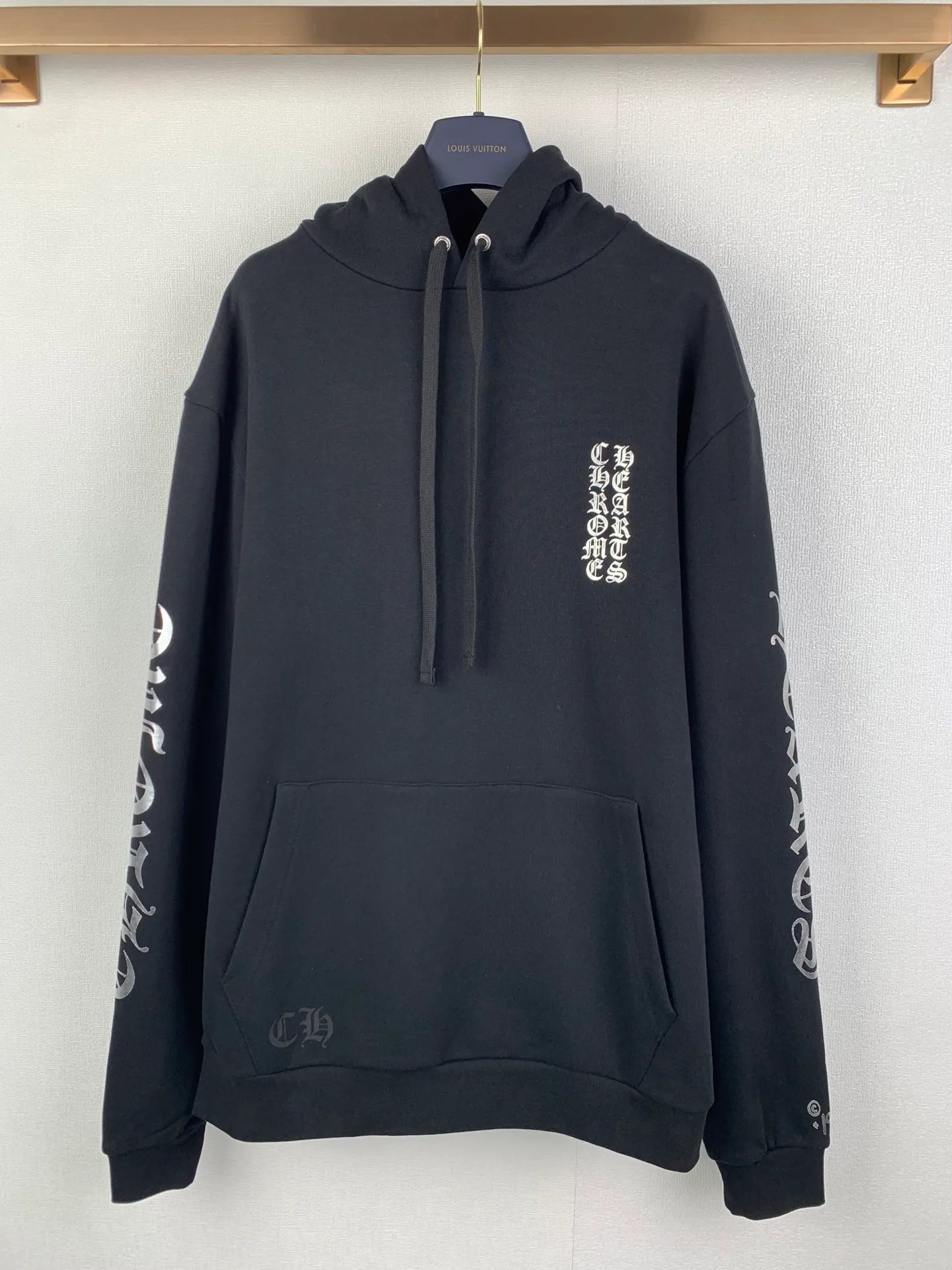 P410 Chrome Hearts 25SS1988 limited foil color printed hooded sweatshirt 400g Odell velvet sweatshirt material, 440g 1*1 matching high-end fashion brand ribbing, fabric fermentation washing, glue printing, customized 1:1 eyelets, customized 1:1 hat rope, customized 1:1 trademark, loose version Size: S M L